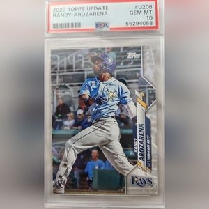 2020 Topps Update Randy Arozarena #U208 Rookie RC Baseball Card PSA 10 Gem Mint